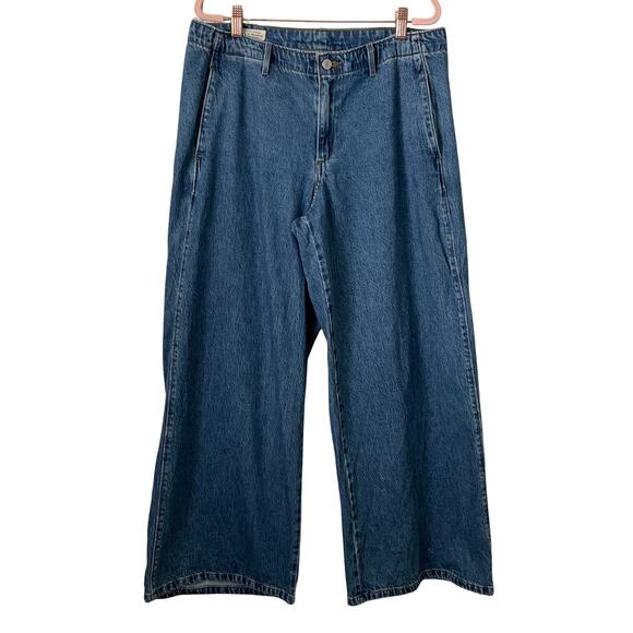 Levis Jeans Women Size 31 Blue Wide Leg Denim Relaxed High Rise Baggy Skater Y2K - Picture 1 of 12